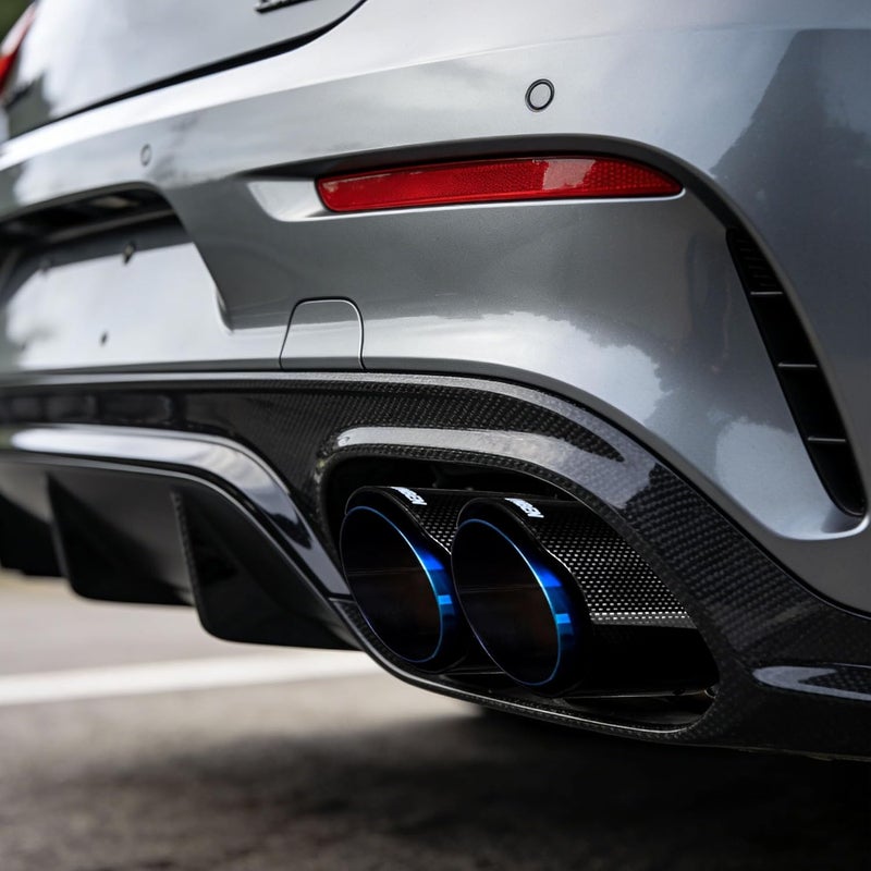 FAIZJUNBEN Carbon Fiber Exhaust Tip Muffler, 2.5" Inlet 3.5" Outlet Tail Pipe for 61-63mm Car Exhaust Pipe - Image 2
